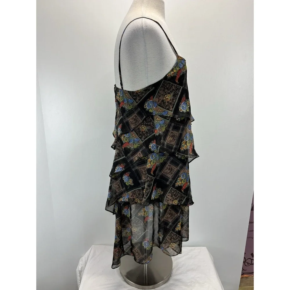Free People Daisy Chain Dress Size 4 Layered Flowy Boho Tiered Fairy Sheer Flowy